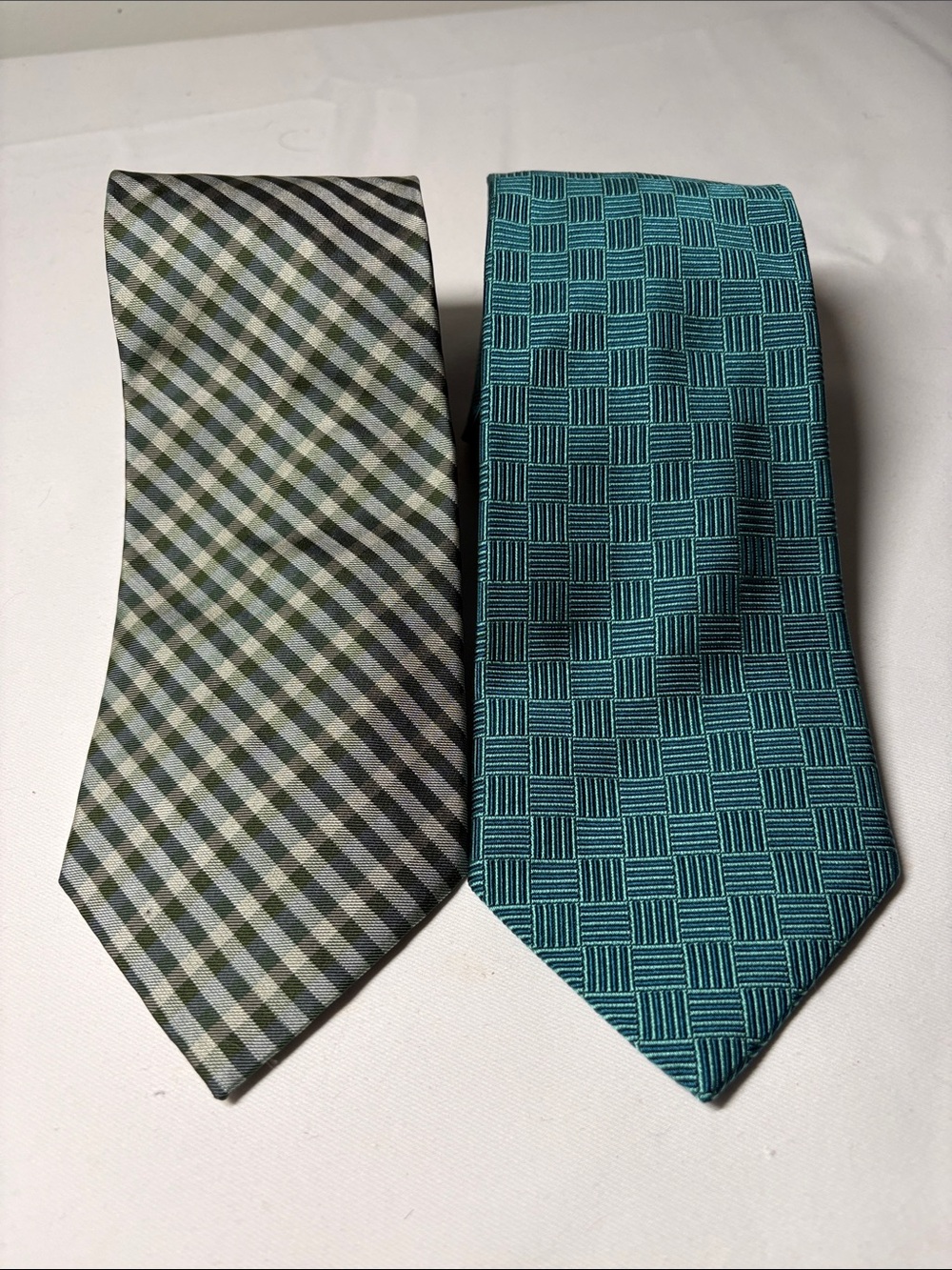 Brooks Brothers Makers Lot of 2 Green Silk Ties
